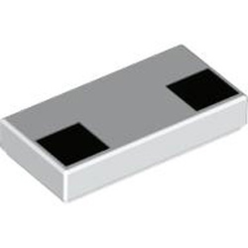 Flat Tile 1x2 Number 250 White