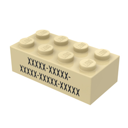 Brick 2x4 Number 1029 Brick Yellow
