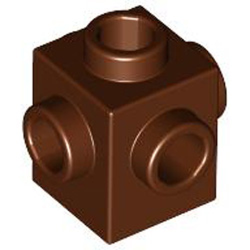 Brick 1x1 with 4 Knobs Reddish Brown