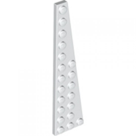 Right Plate with Angle 3x12 White