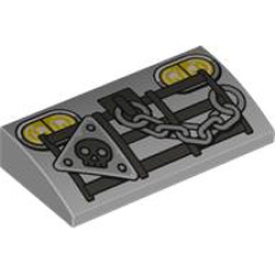 Plate with Bow 2x4x2/3 Number 16 Medium Stone Grey