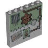 Wall Element 1x6x5 Number 4 Medium Stone Grey