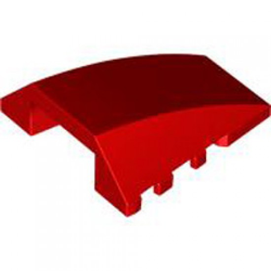 Brick 4x4 with Bow / Angle Bright Red