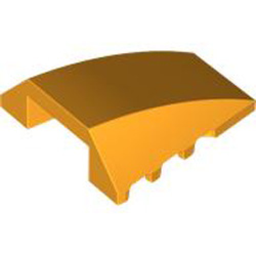 Brick 4x4 with Bow / Angle Flame Yellowish Orange