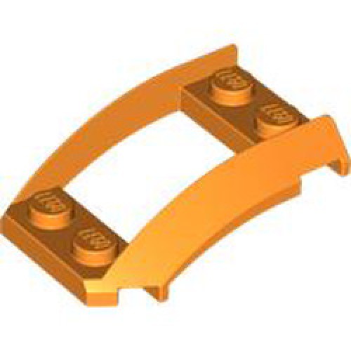 Plate 2x4x1 1/3 with Side Bow Bright Orange