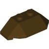 Roof Tile 4x2 with Angle Slope Bottom Dark Brown