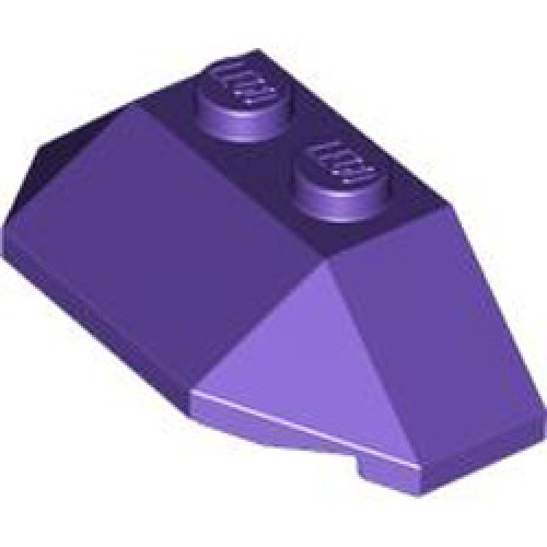 Roof Tile 4x2 with Angle Slope Bottom Medium Lilac