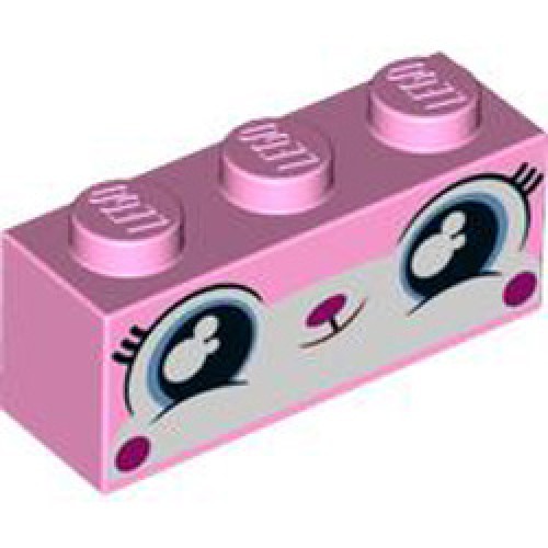 Brick 1x3 Number 44 Light Purple