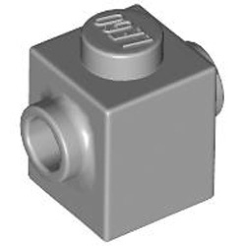 Brick 1x1 with 2 Knobs Medium Stone Grey