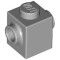 Brick 1x1 with 2 Knobs Medium Stone Grey