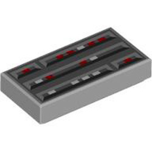 Flat Tile 1x2 Number 86 Medium Stone Grey