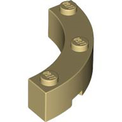 Bow 1/4 4x4x1 Brick Yellow