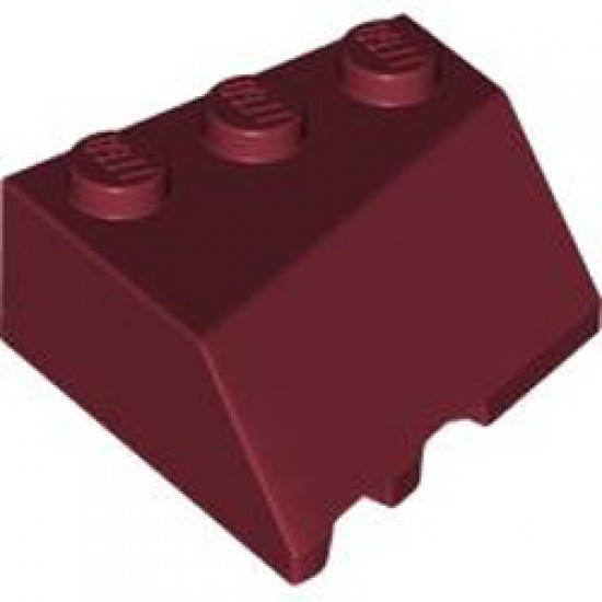 Right Roof Tile 3x3 Degree 45 / 18 / 45 Dark Red