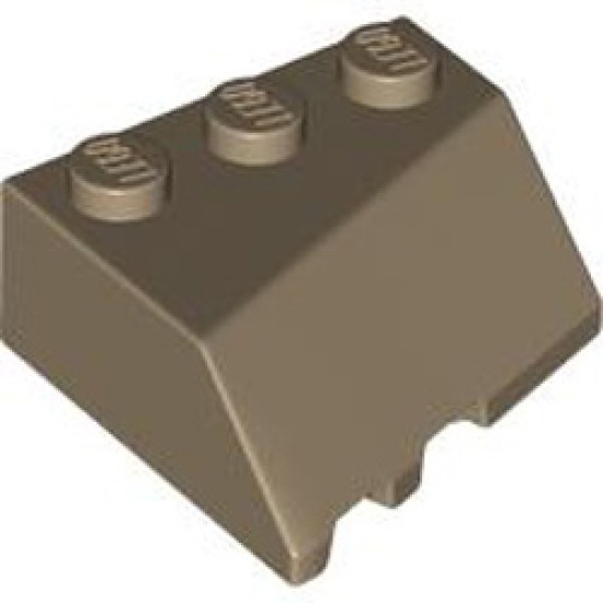 Right Roof Tile 3x3 Degree 45 / 18 / 45 Dark Tan