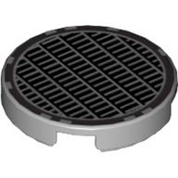Flat Tile 2x2 Round Udluft Medium Stone Grey