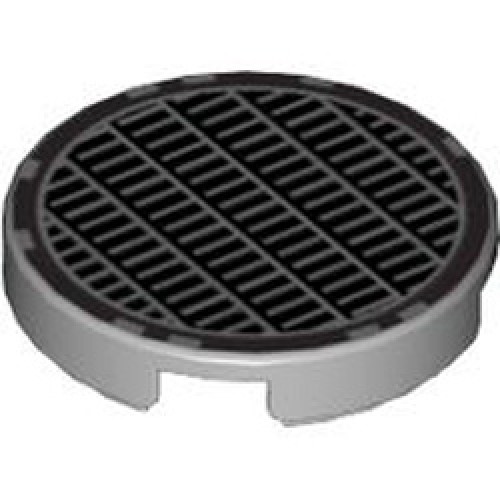 Flat Tile 2x2 Round Udluft Medium Stone Grey
