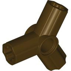 3 Branch Crosshole with Hole Dark Brown