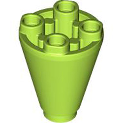 Cone 2x2x2 Inverted Bright Yellowish Green Cone 2x2x2 Inverted Bright Yellowish Green