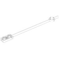 Plate 1x2 with Shaft 12M with Solid Knob Transparent White