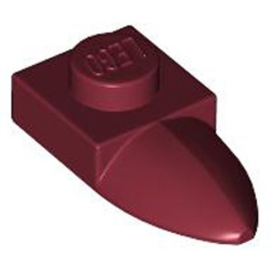 Plate 1x1 with Tooth Dark Red