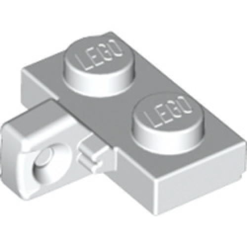 Plate 1x2 with Stub / Vertical White