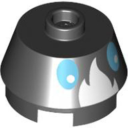 2x2 Round Brick with Knob Number 4 Black