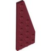 Right Plate 3x8 with Angle Dark Red
