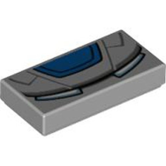 Flat Tile 1x2 Number 262 Medium Stone Grey