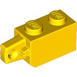Brick 1x2 with Stub Vertical End Bright Yellow