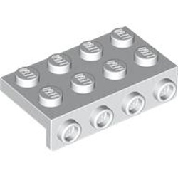 Plate 2x4 with 1.5 Plate 1x4 Downwards White