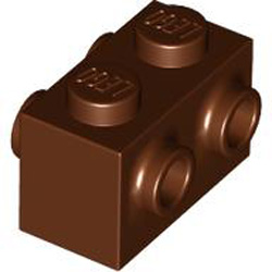 Brick 1x2 with 4 Knobs Reddish Brown