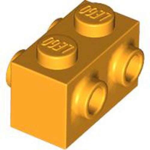 Brick 1x2 with 4 Knobs Flame Yellowish Orange