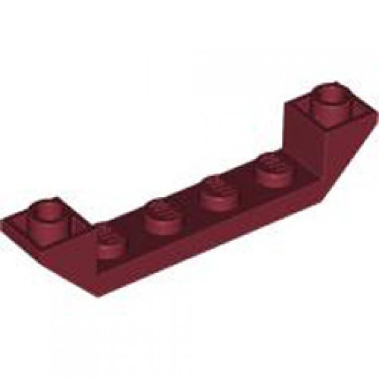 Inverted Roof Tile 6x1x1 Dark Red