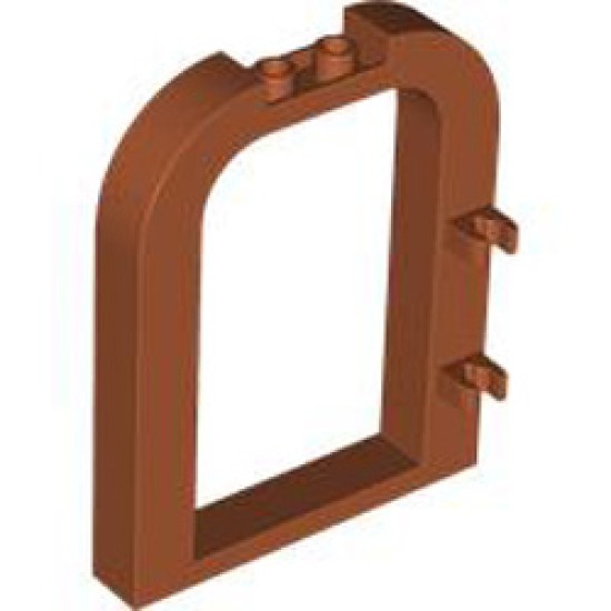 Wall 1x6 6 with Arch with 3.2 Holder Dark Orange