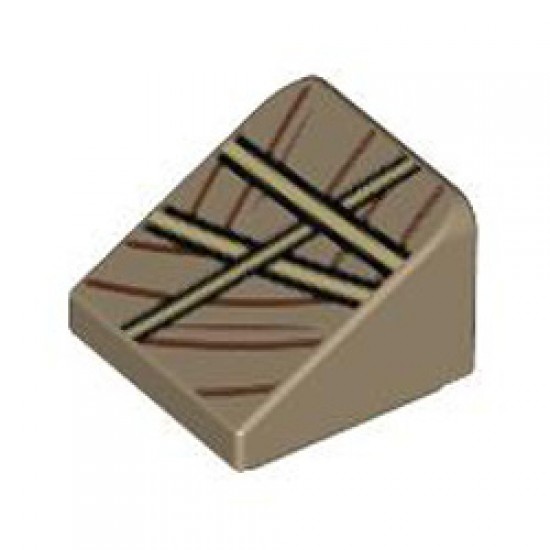Roof Tile 1x1x2/3 Number 1 Sand Yellow