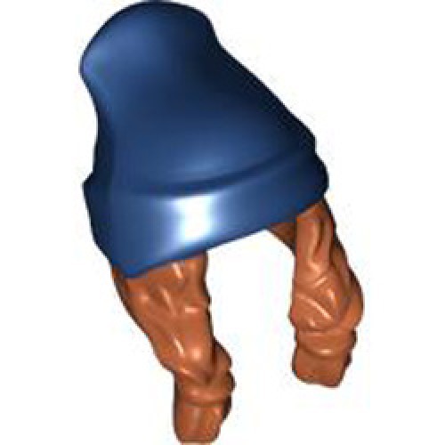 Mini Wig with Hat Number 18 Dark Orange