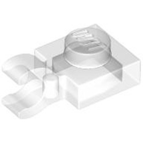 Plate 1x1 with Holder Vertical Transparent