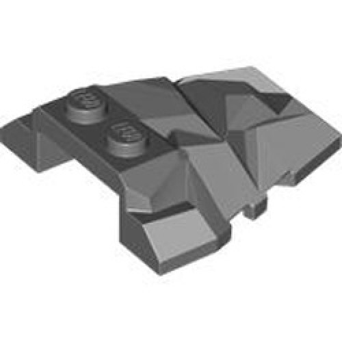 Roof Rock Tile 4x4 with Angle Number 3 Dark Stone Grey