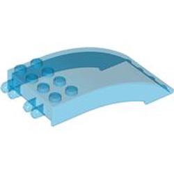 Shell 4x8x2 with Forks Transparent Blue