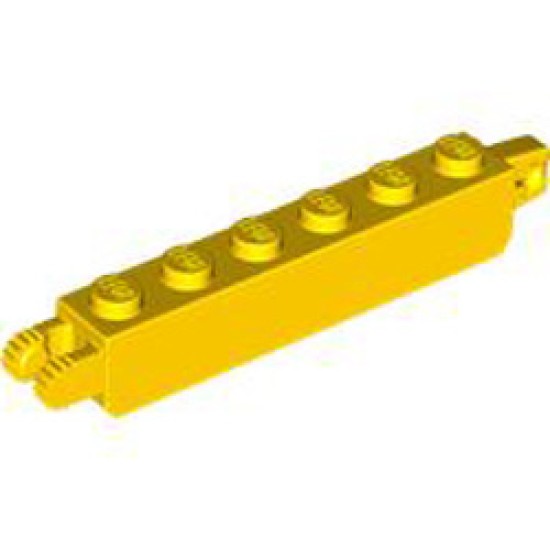 Brick 1x6 Friction / Stub / Fork / Vertical Bright Yellow