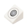 Roof Tile 1x1x2/3 with Circles White