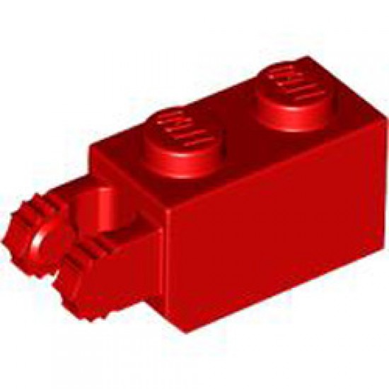 Brick 1x2 / Friction / Fork / Vertical End Bright Red