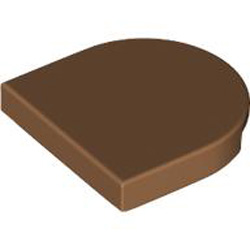 Tile 2x2, 1/2 Circle Medium Nougat