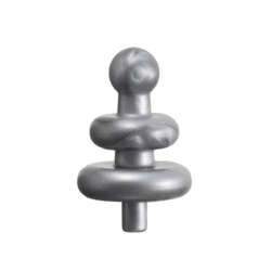 Antenna with Rings Silver Metallic