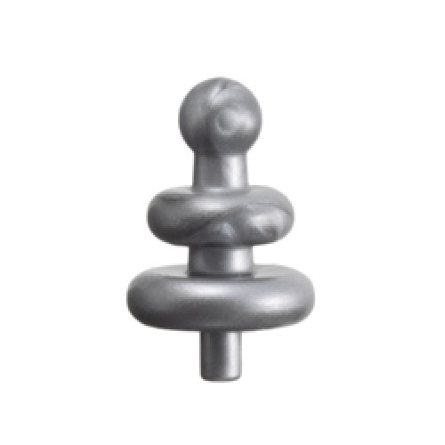 Antenna with Rings Silver Metallic