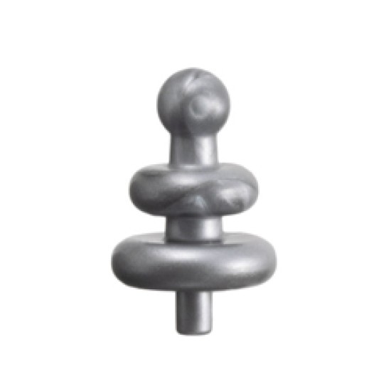 Antenna with Rings Silver Metallic