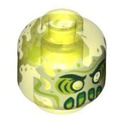 Mini Head Number 2967 Transparent Fluorescent Green