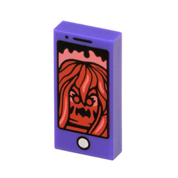 Flat Tile 1x2 Number 268 Medium Lilac