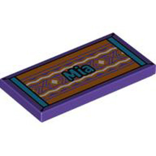 Flat Tile 2x4 Number 199 Medium Lilac