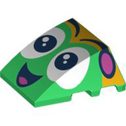 Brick 4x3 with Bow Angle Number 4 Dark Green Brick 4x3 with Bow Angle Number 4 Dark Green